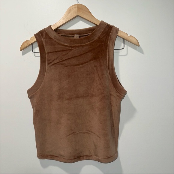 Skims Velour Crew Neck Tank Sienna sz L #B0X2/3 - Picture 2 of 4